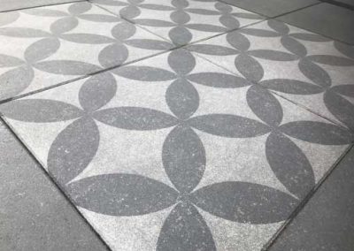 Printing concrete tiles
