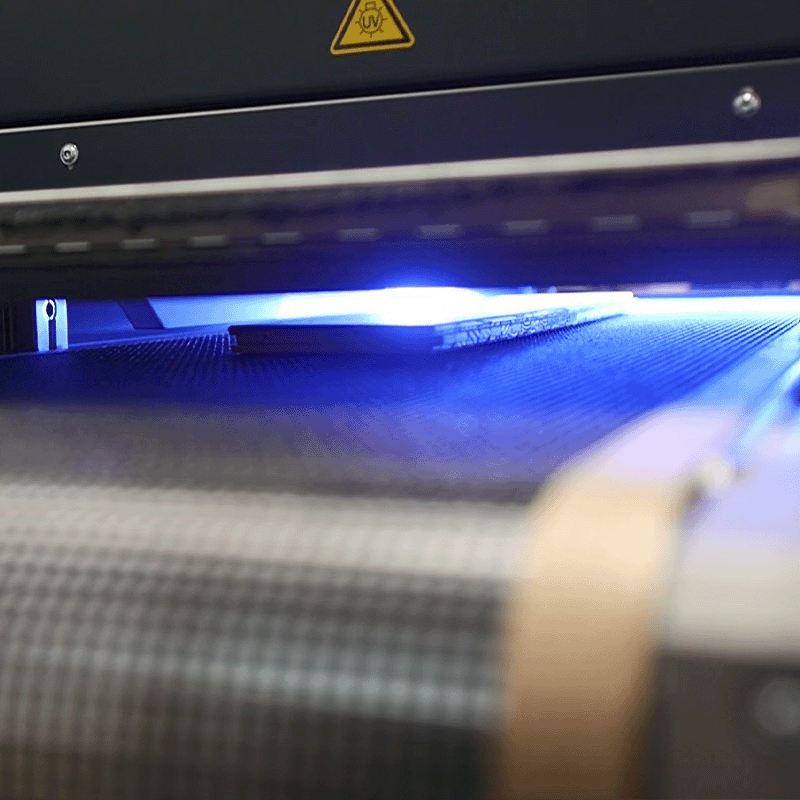 UV dryer header close up