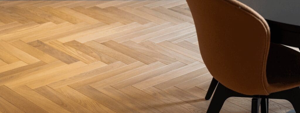 Wood flooring header