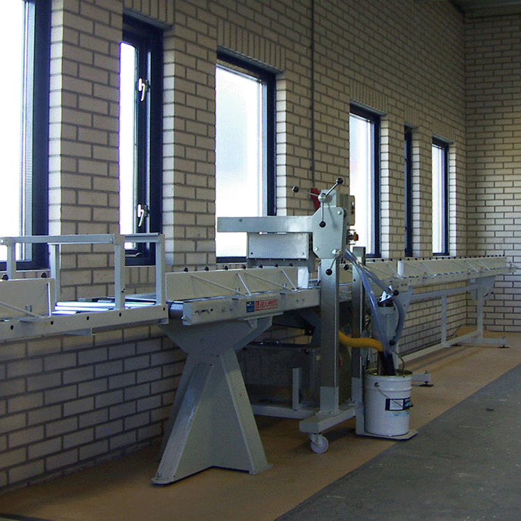 angled curtain coater used production